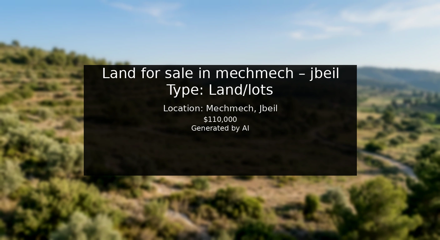 Land for sale in mechmech – jbeil
