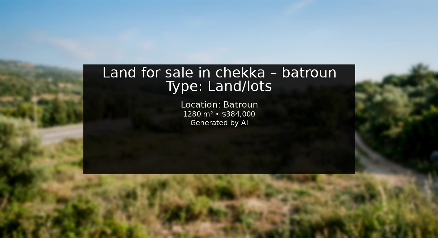 Land for sale in chekka – batroun