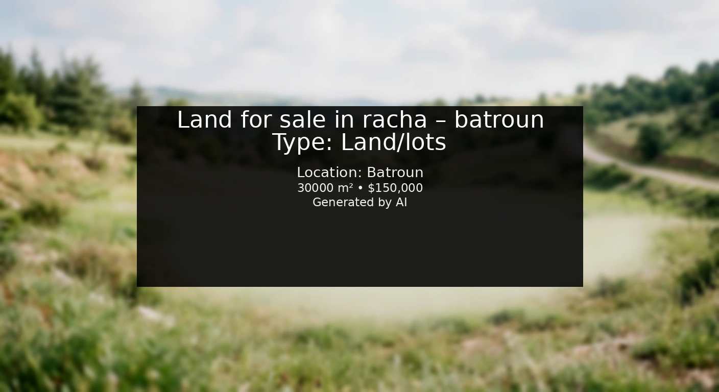 Land for sale in racha – batroun – Racha, Batroun