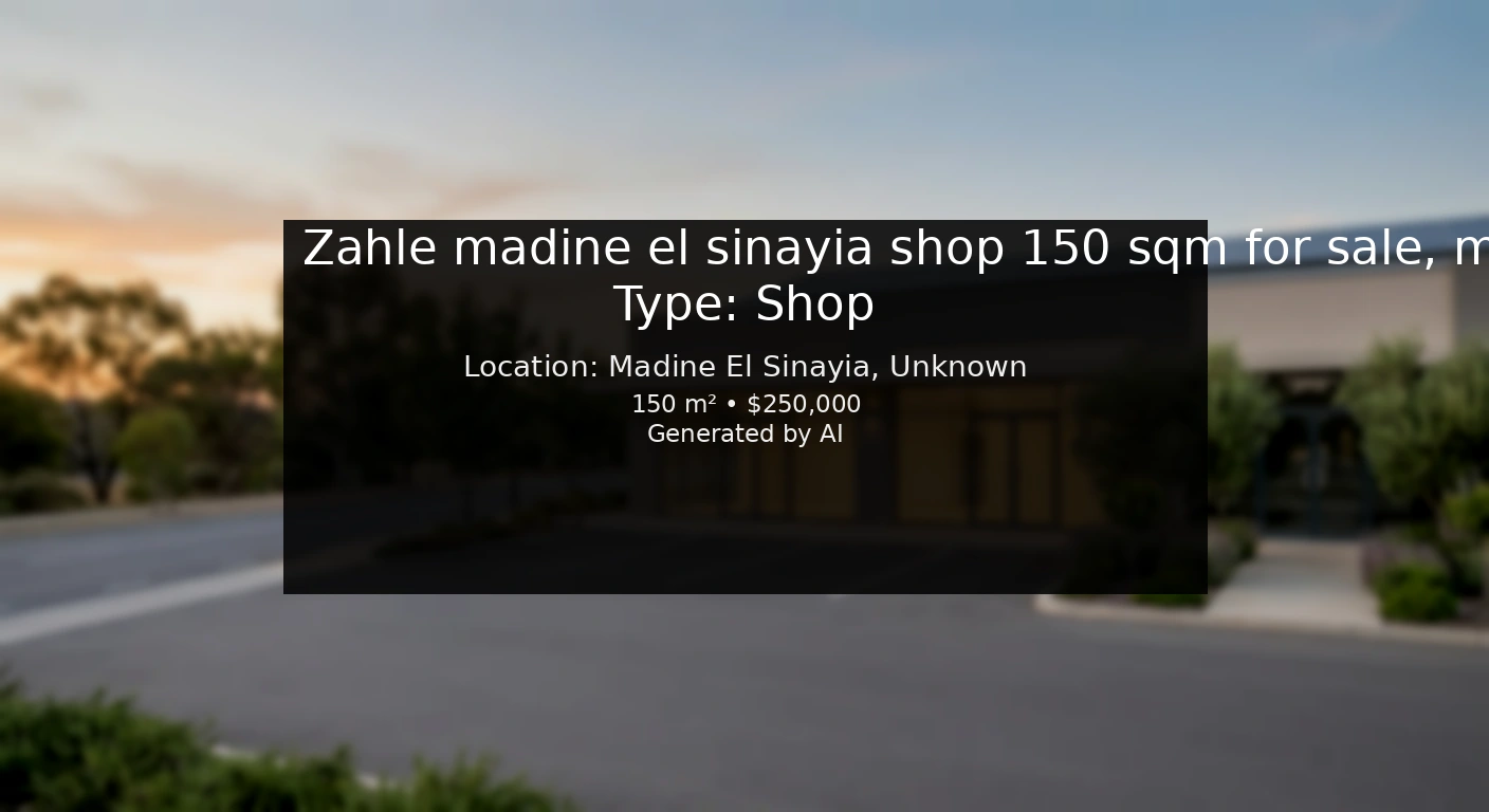 Zahle madine el sinayia shop 150 sqm for sale, main road – Madine El Sinayia, Zahleh