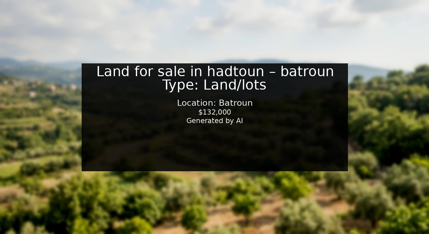 Land for sale in hadtoun – batroun – Hadtoun, Batroun