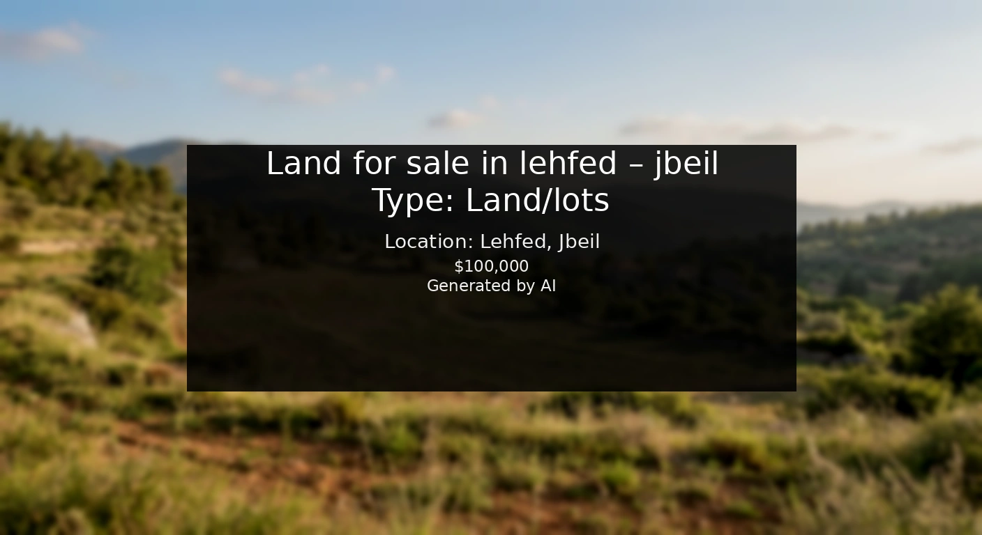 Land for sale in lehfed – jbeil – Lehfed, Jbeil