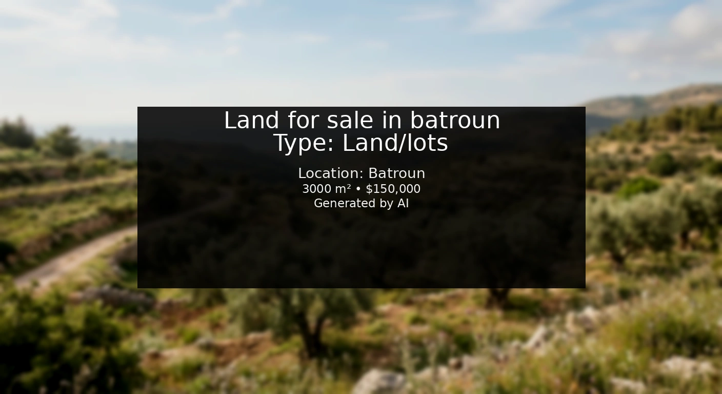 Land for sale in batroun – Batroun, Batroun