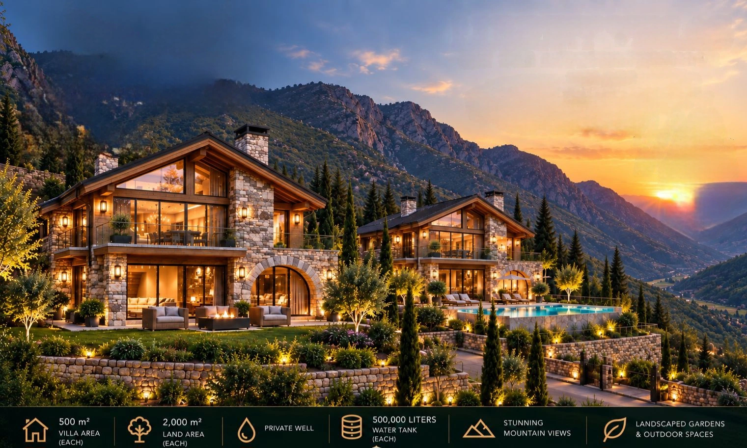 Dhour zahle luxury villas under construction, payment facilities – Dhour, Zahleh