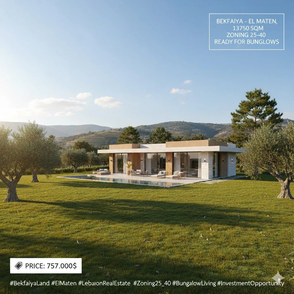 Land for sale in bekfaiya – el maten