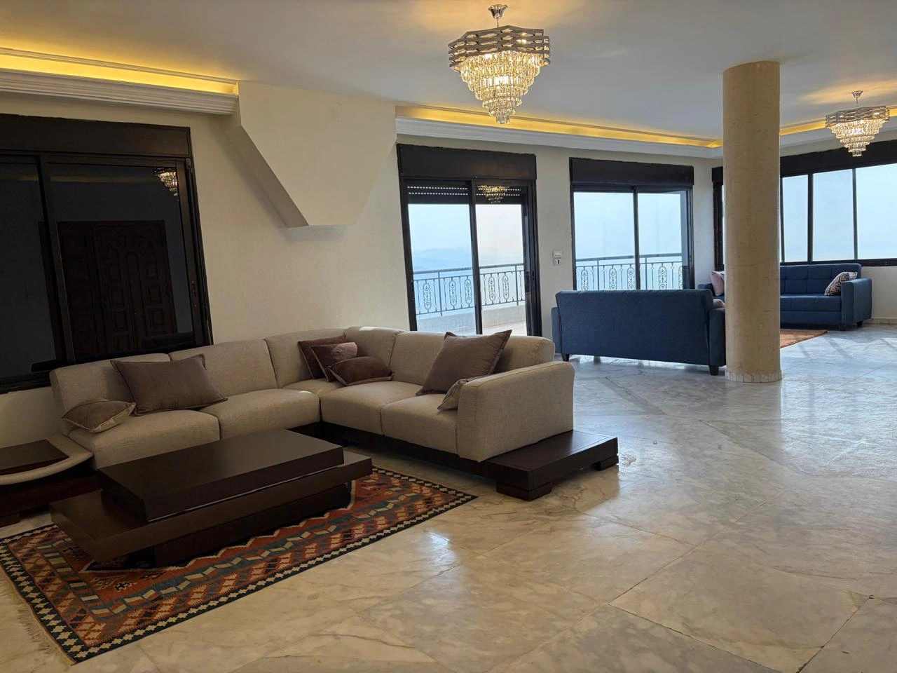 Adma roof apartment 300 sqm for rent, sea & mountain view – Adma, Keserwan