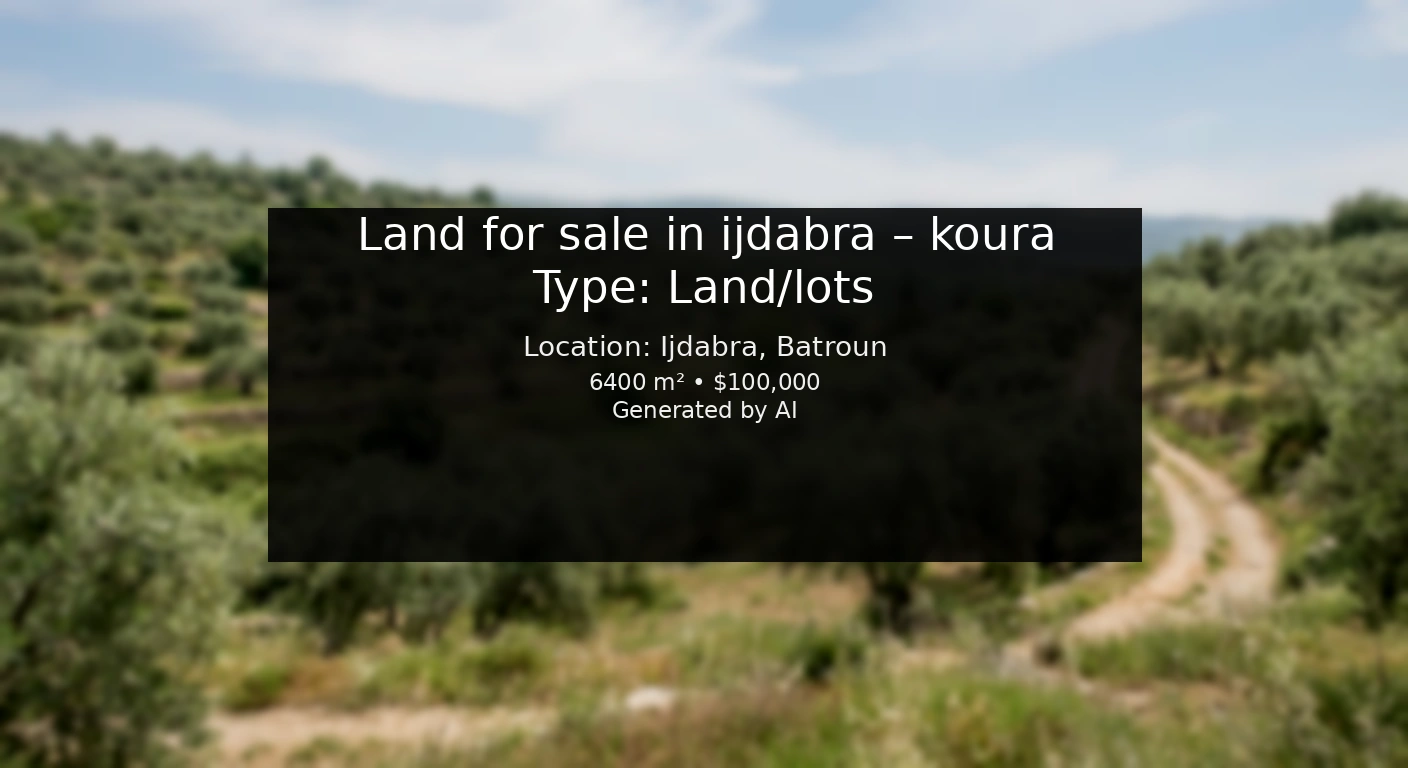 Land for sale in ijdabra – koura