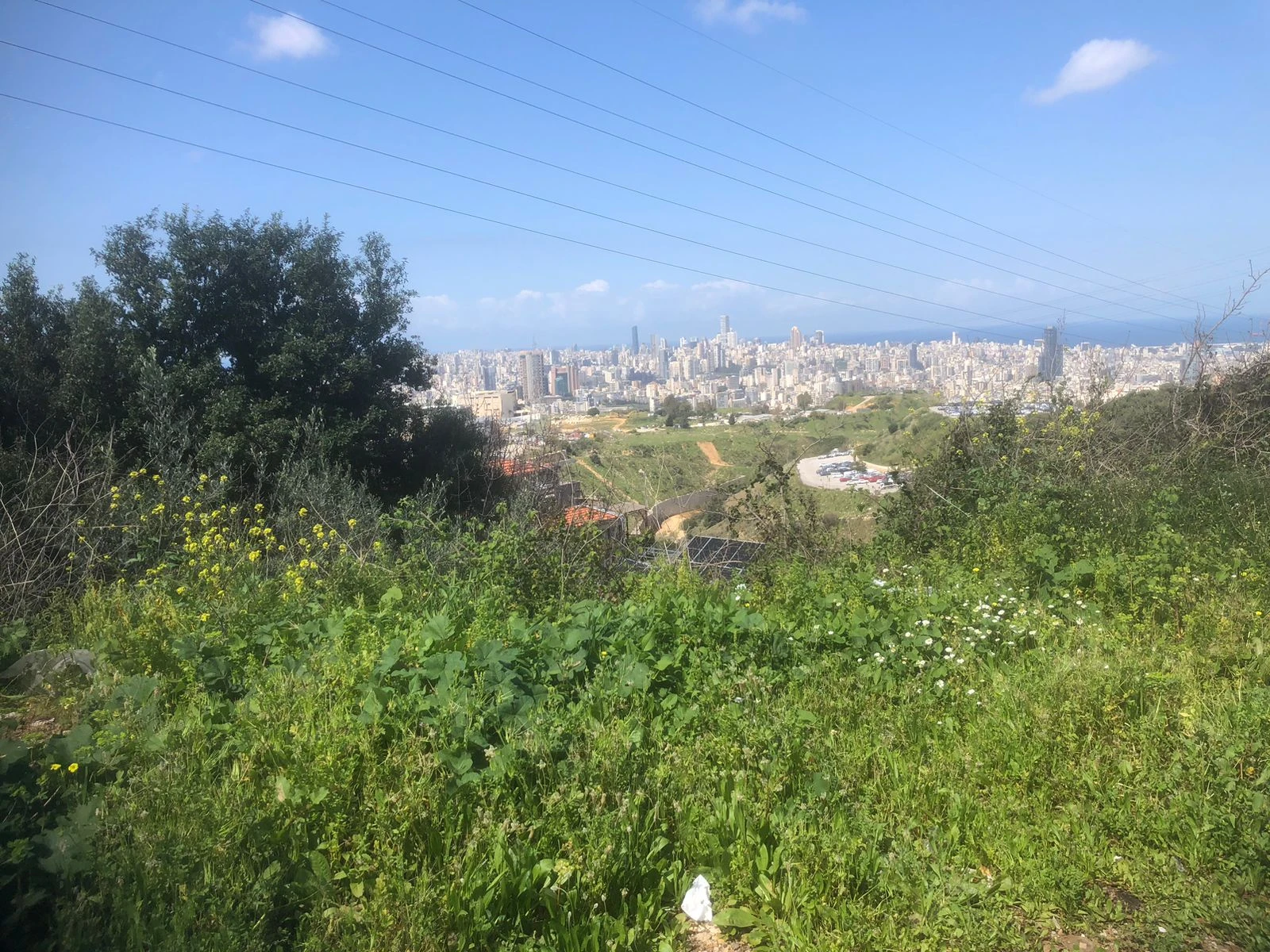 Mansourieh main road two plots 1988 sqm open sea view ref