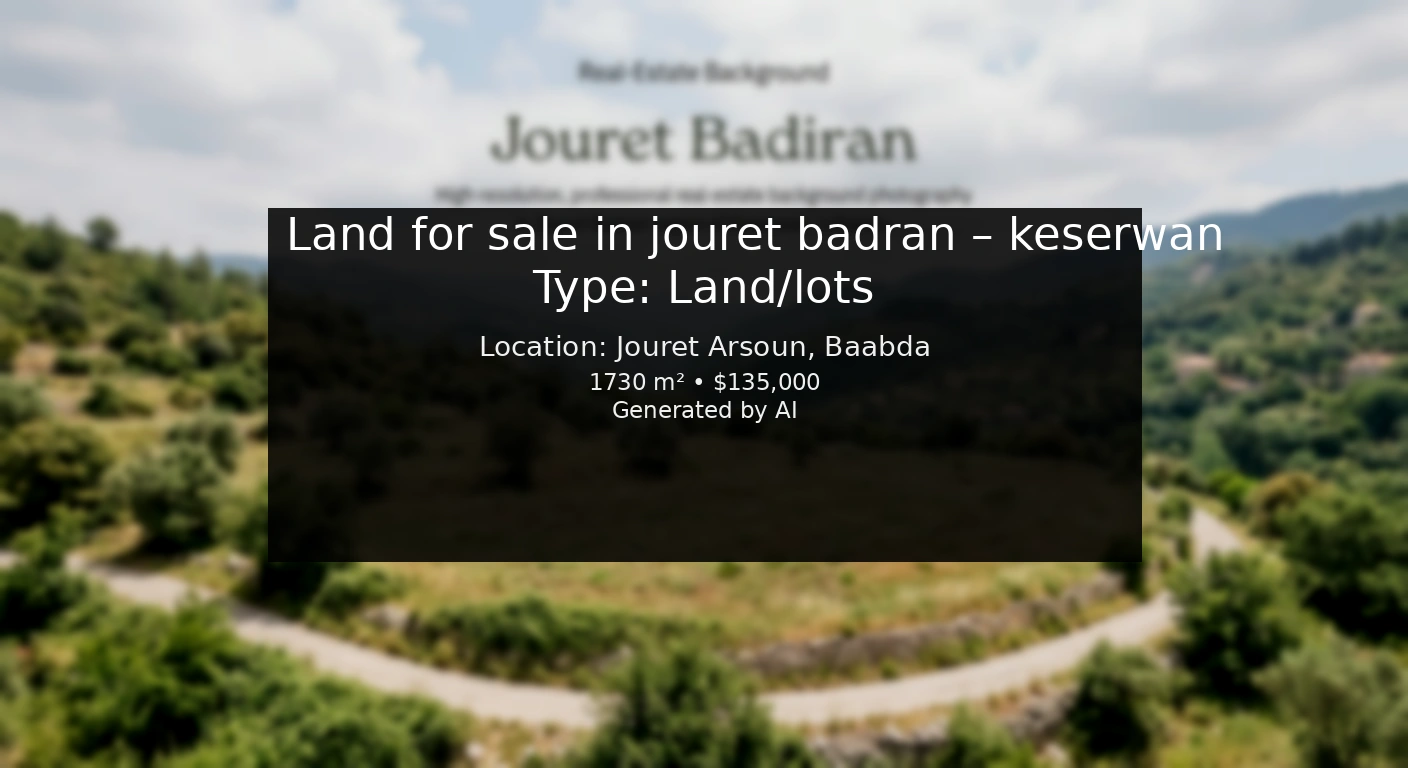 Land for sale in jouret badran – keserwan – Jouret Bedrane, Keserwan