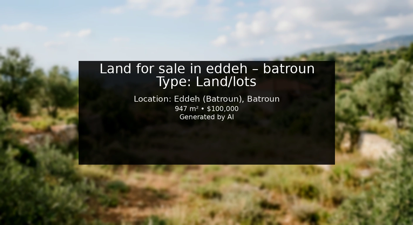 Land for sale in eddeh – batroun – Eddeh (Batroun), Batroun