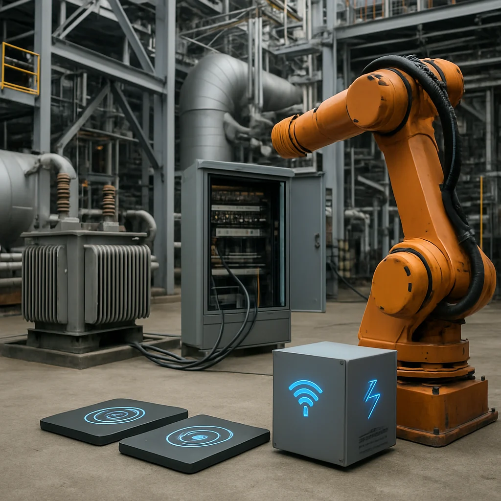 Comparative Analysis of Wireless Energy Transfer Solutions for Industrial Robots