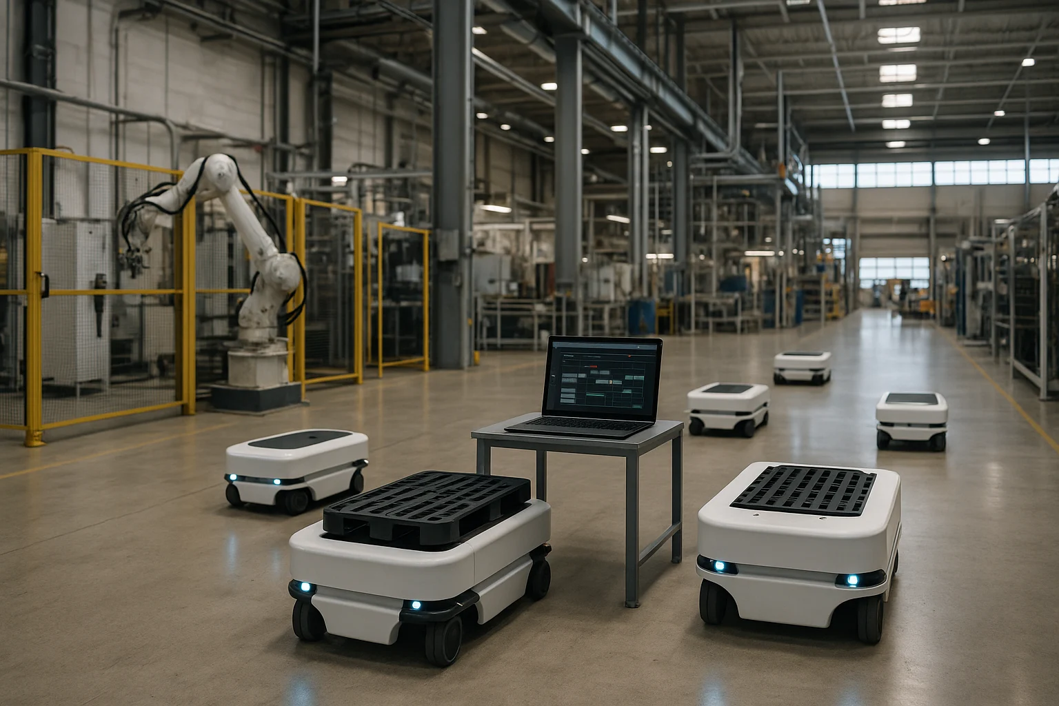 Integrating Robot Fleets and Mission Scheduling in Industrial Automation