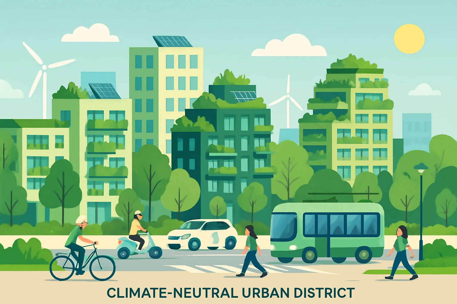 Pathways to Climate Neutrality in Urban Districts: A Business Development Perspective