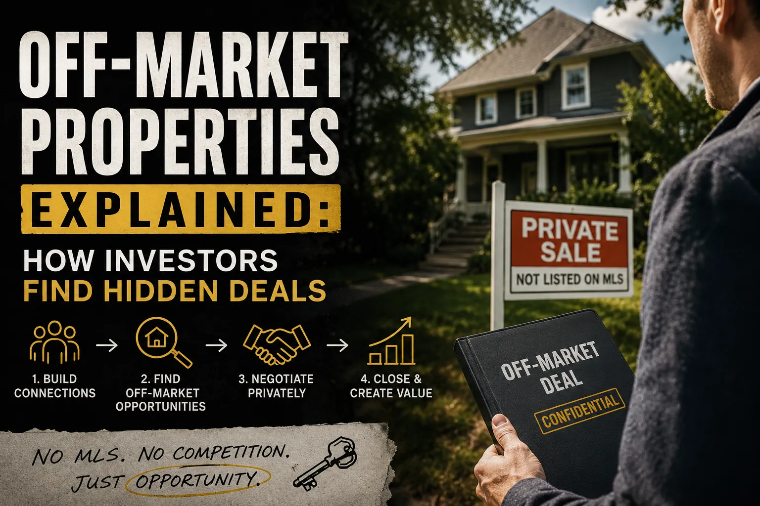 Off-Market Properties Explained: How Investors Find Hidden Deals