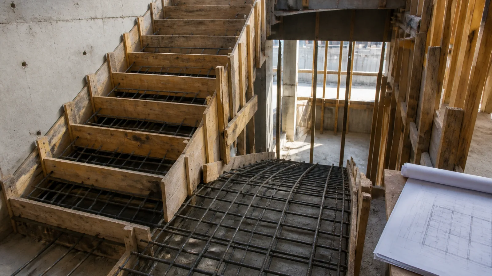 Structural Staircase Design: Calculations, Reinforcement and Shop Drawings